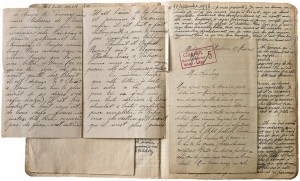 Jean Vergne a conservé beaucoup des lettres reçues pendant qu’il était au front ou en captivité. 